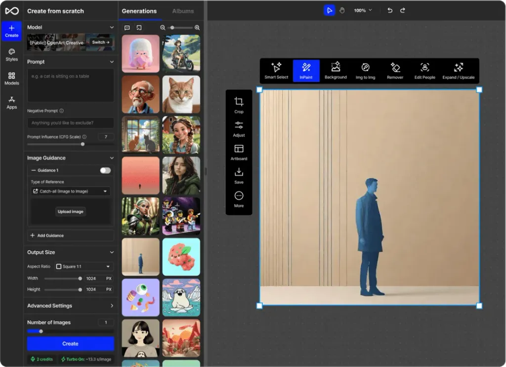 What are the Pros of using OpenArt AI?